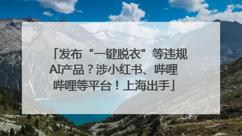 发布“一键脱衣”等违规AI产品？涉小红书、哔哩哔哩等平台！上海出手
